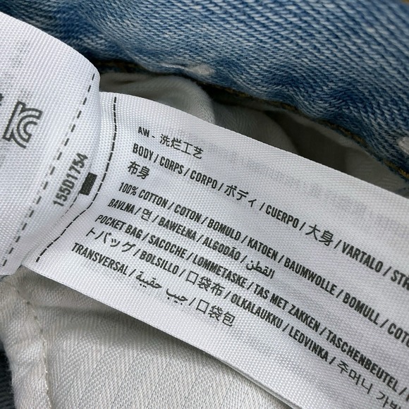 Abercrombie & Fitch Jeans Womens 29 (ACTUAL 31x27) Blue Barrel Relaxed Leg Ankle - Picture 8 of 15